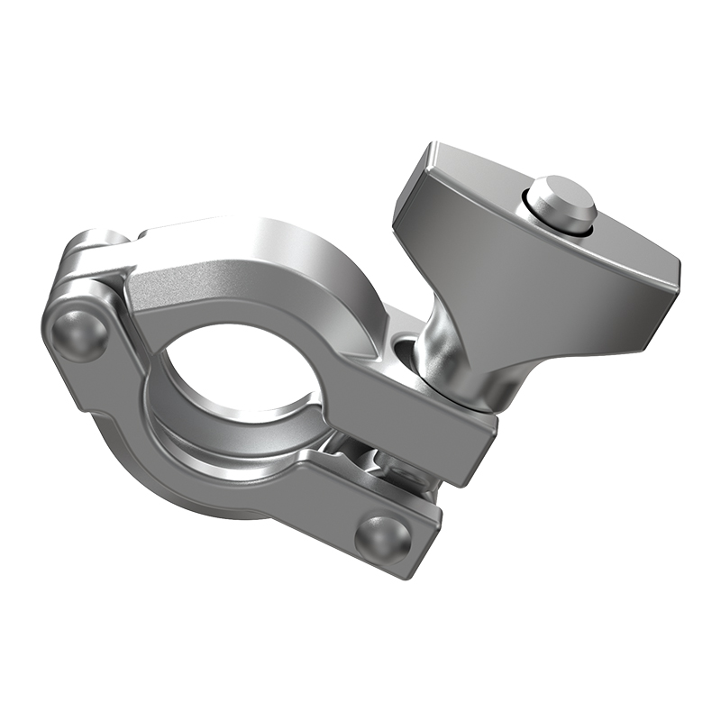 How does the elastic sealing design of sanitary clamp prevent leakage and cross contamination during fluid transportation?